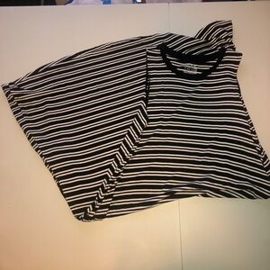Time and Tru Black/White Striped Tank Dress | Size Small